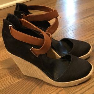 BCBG Black and Tan Espadrilles
